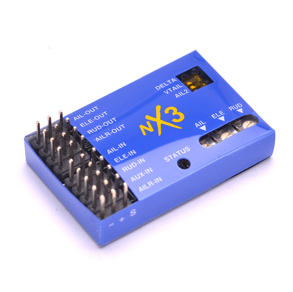 Rc Airplane Flight Controller Gyro - NX3 3D 固定翼 3 軸ジャイロフライトコントローラーオートバランススタビライザー RC
