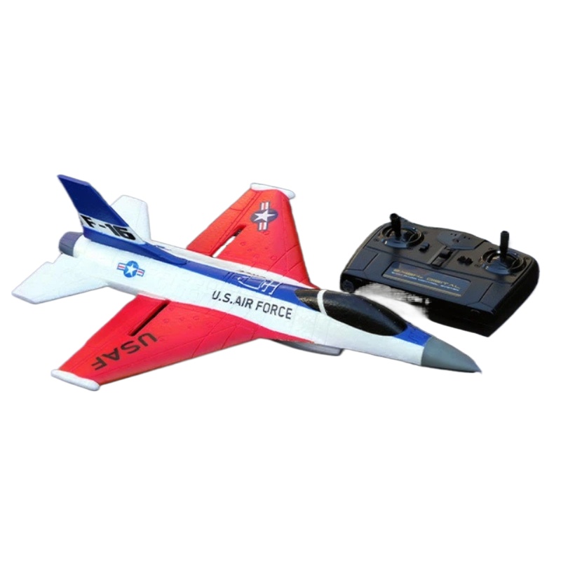 Rc Airplane Flight Controller Gyro - VolantexRC F-16 RC戦闘機 耐久性のあるフォーム製 2.4Ghzジャイロ制御 LEDライト搭載
