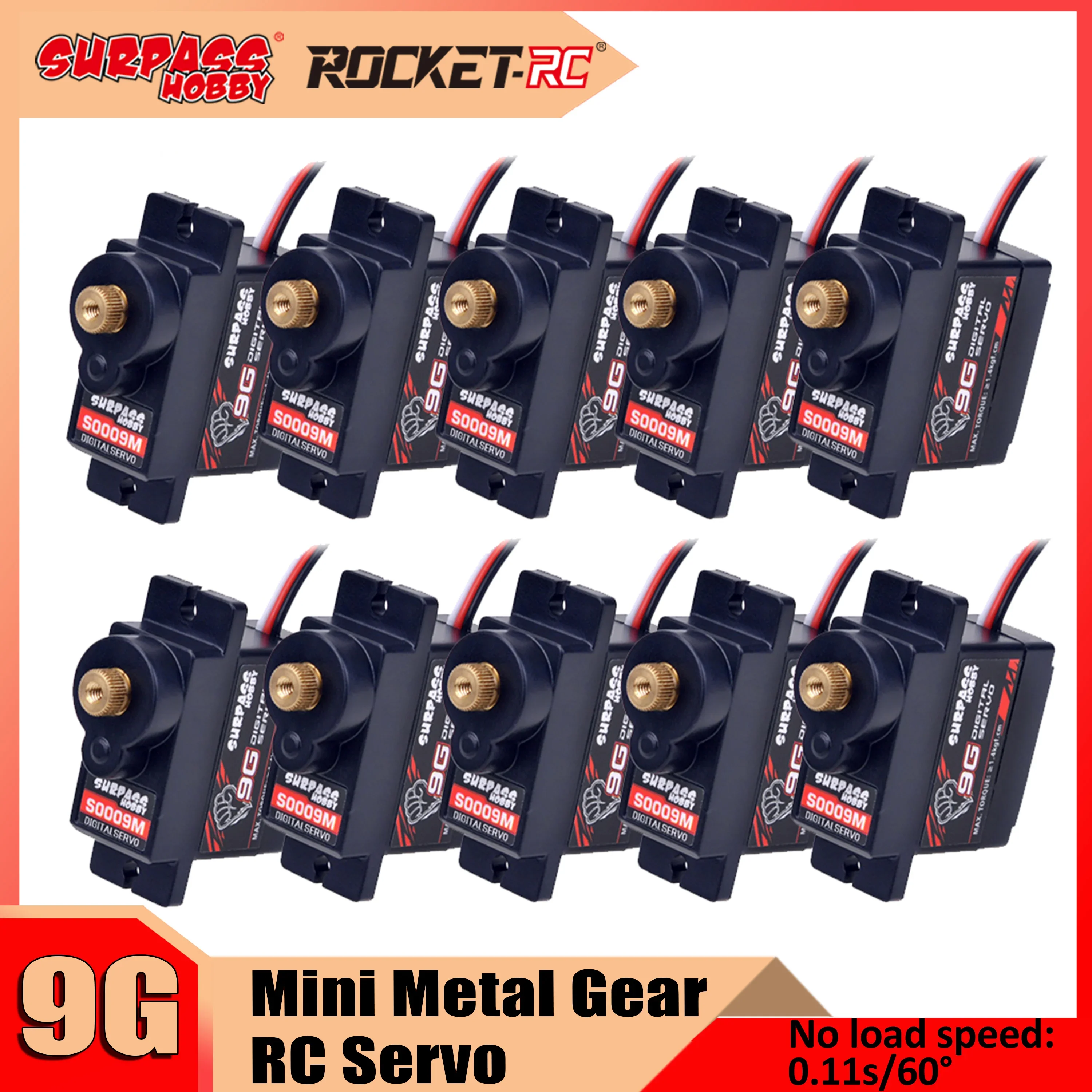 Rc Plane Servo 9G Metal Gear Micro - SURPASS HOBBY デジタルサーボ 1/5/10個入り 9g メタルギア