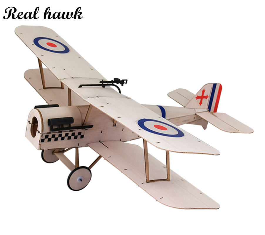 Rc Airplane Balsa Wood Kit Laser Cut - Sopwith-SE5A 378mm バルサ複葉機レーザーカット RC 飛行機キット カバーなしフレーム