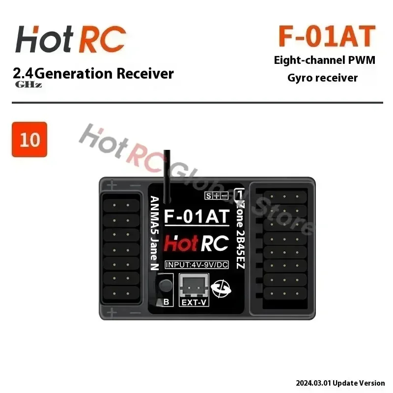HOTRC 2.4Ghz 4/6/8チャンネル F-04A  - Rc Airplane Flight Controller Gyro のレビューと価格
