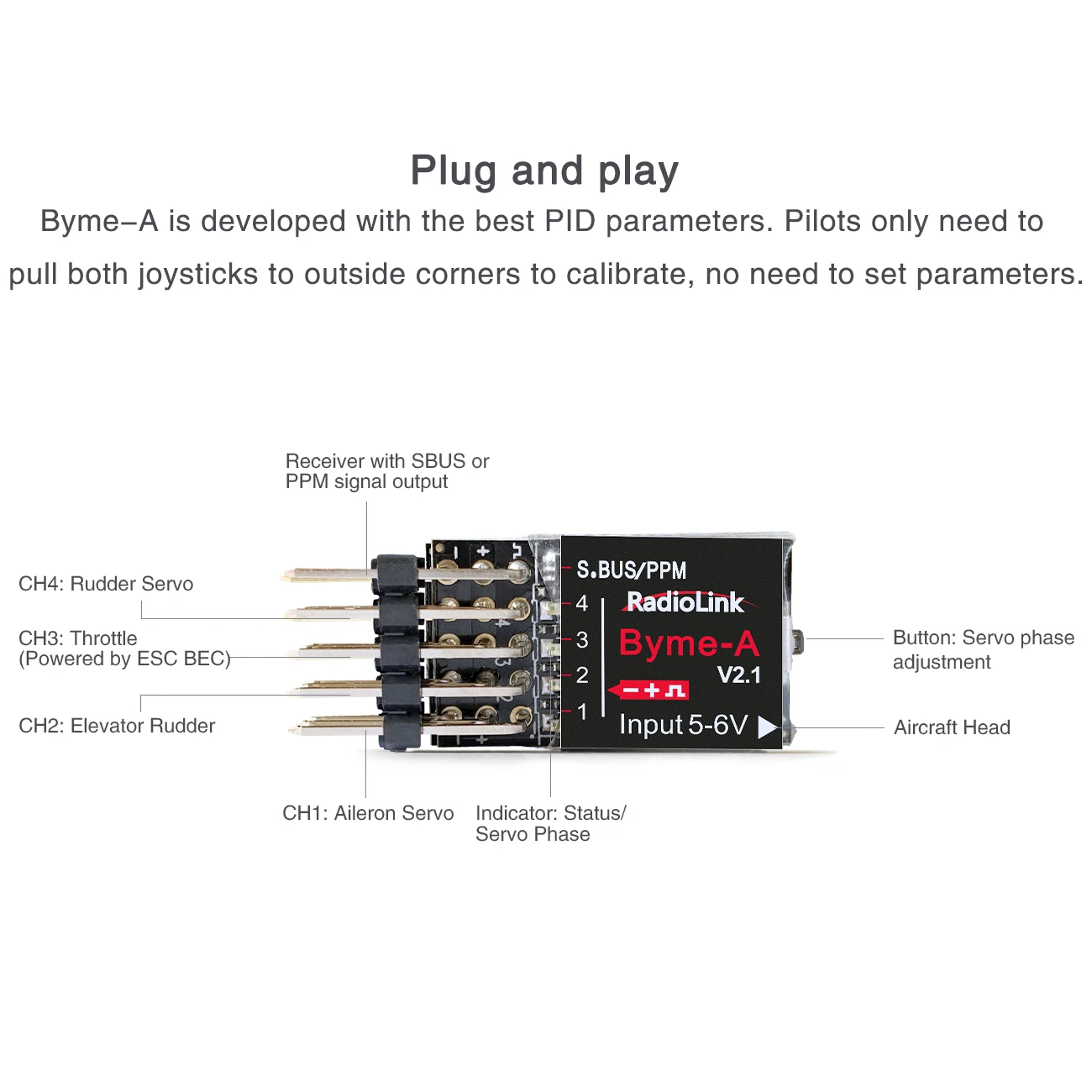 Radiolink Byme-A Byme-D フライトコン - Rc Airplane Flight Controller Gyro のレビューと価格