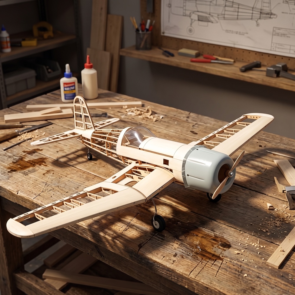 F4U コルセア 1000mm（39.3インチ）バルサ材製  - Rc Warbird Balsa Model Airplane のレビューと価格