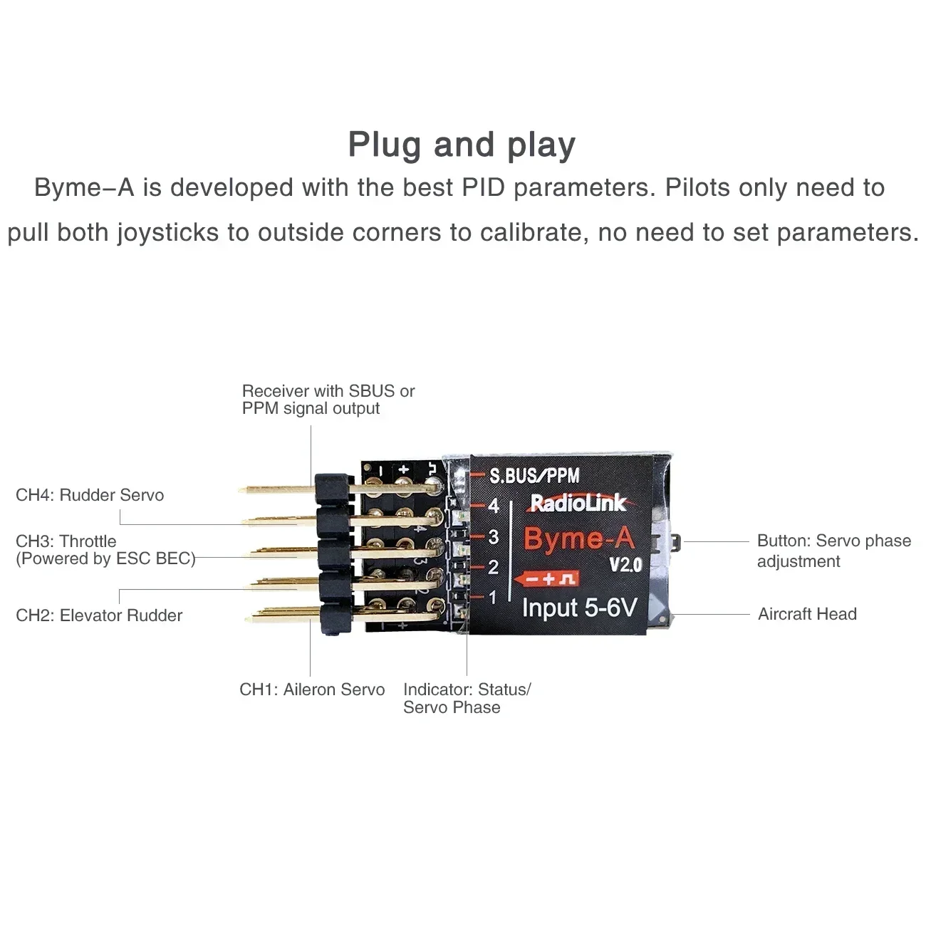 Radiolink Byme-A Byme-D ミニフライト - Rc Airplane Flight Controller Gyro のレビューと価格