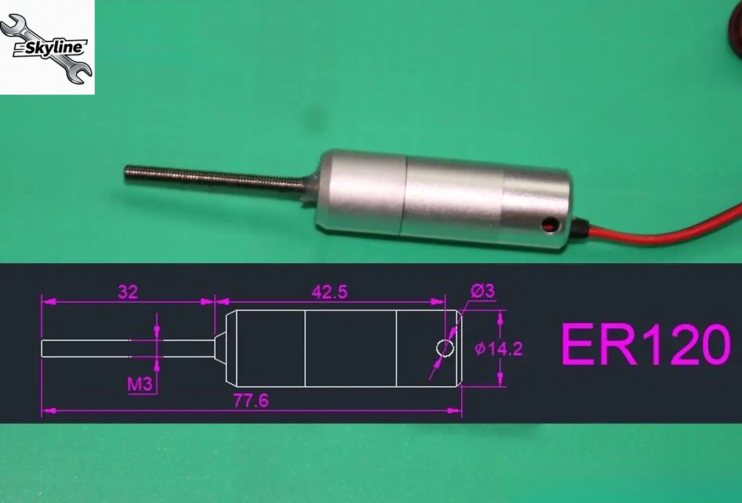 ER120 V1 V2合金製電動格納式着陸装置、7-8kg、 - Rc Airplane Electric Landing Gear Retract のレビューと価格