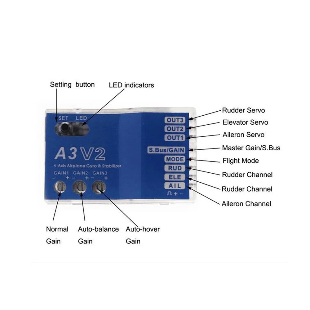 A3 V2 プロフェッショナル 3 軸フライト コントローラ - Rc Airplane Flight Controller Gyro のレビューと価格