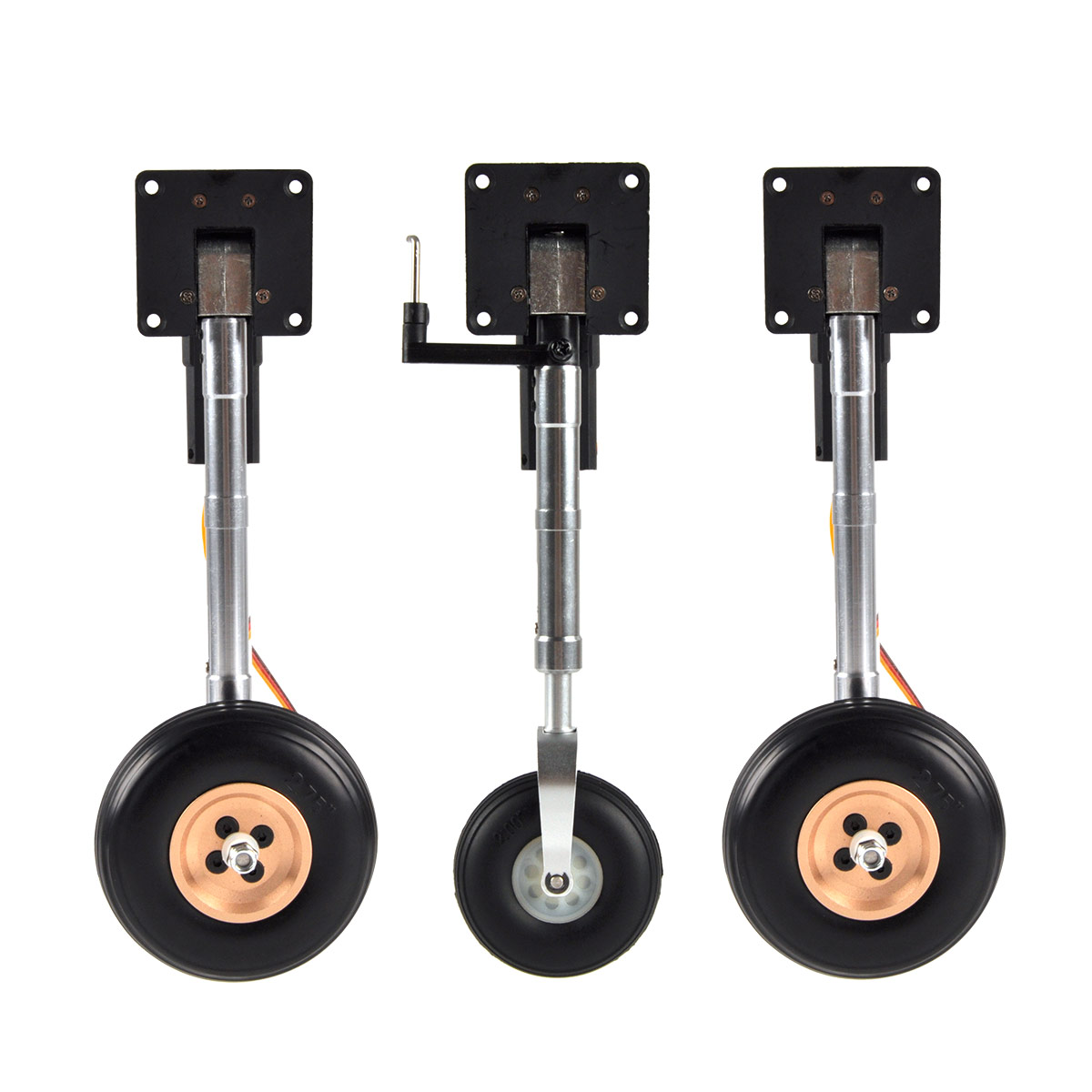 タイヤ付き電気servoless格納式ネットギア,4〜6kg - Rc Airplane Electric Landing Gear Retract のレビューと価格